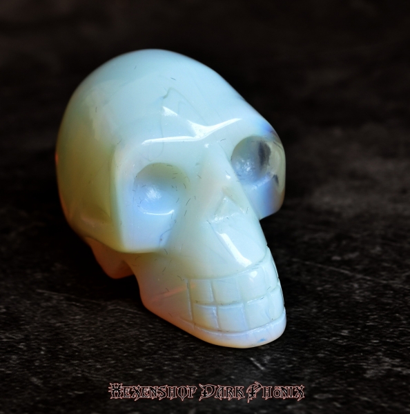Hexenshop Dark Phönix Opalith Kristallschädel Meluzina Totenkopf Halbedelstein